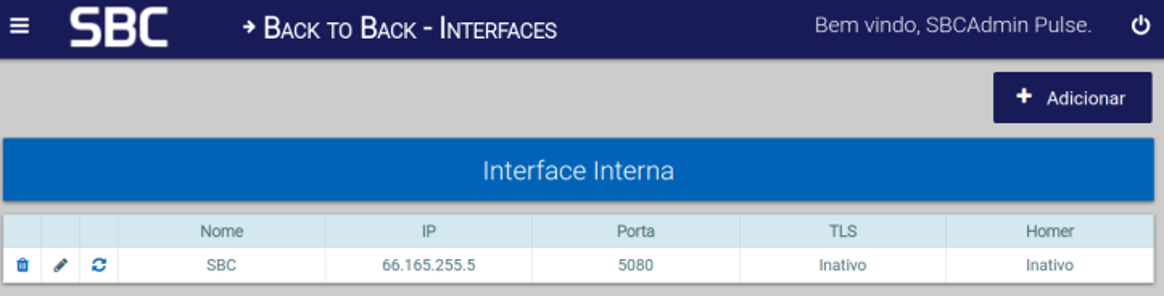 Configuração Interfaces